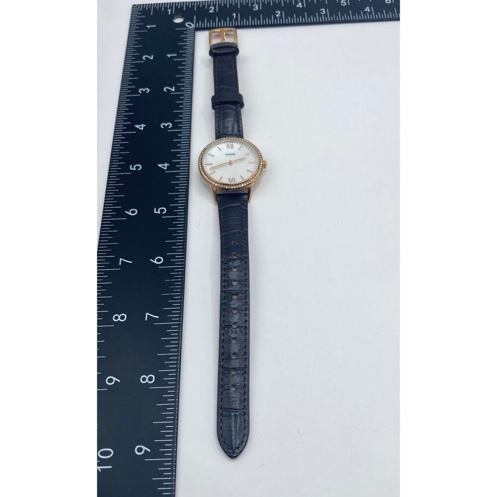 Fossil Rose Gold MOP Dial Womens Watch 30mm - Fresh Battery - Adjustable WR 3ATM - Picture 11 of 12